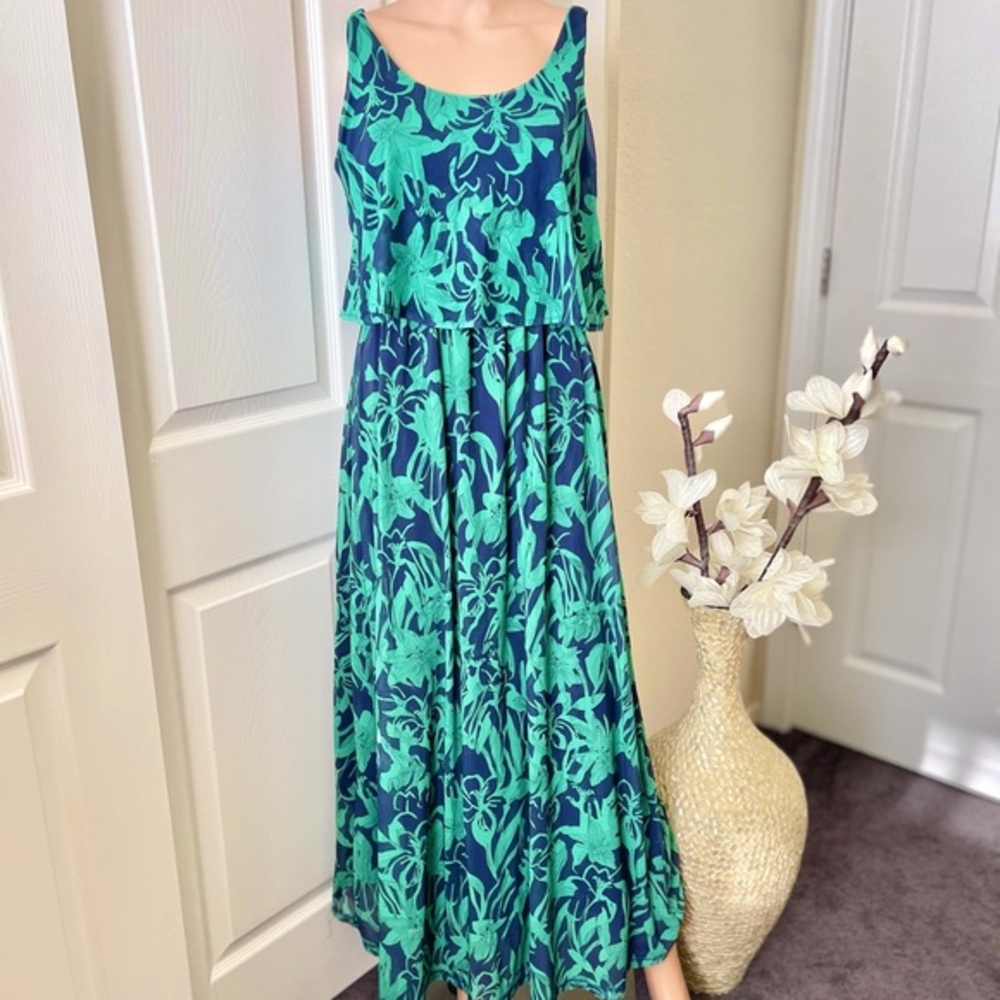 Tropical Print Column Dress